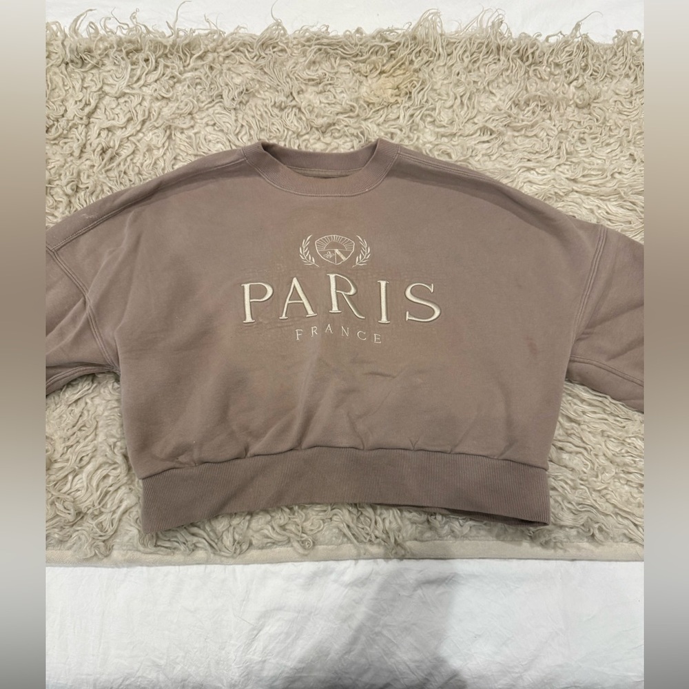 Abercrombie & Fitch Cream and Tan Soft Collection Sweater